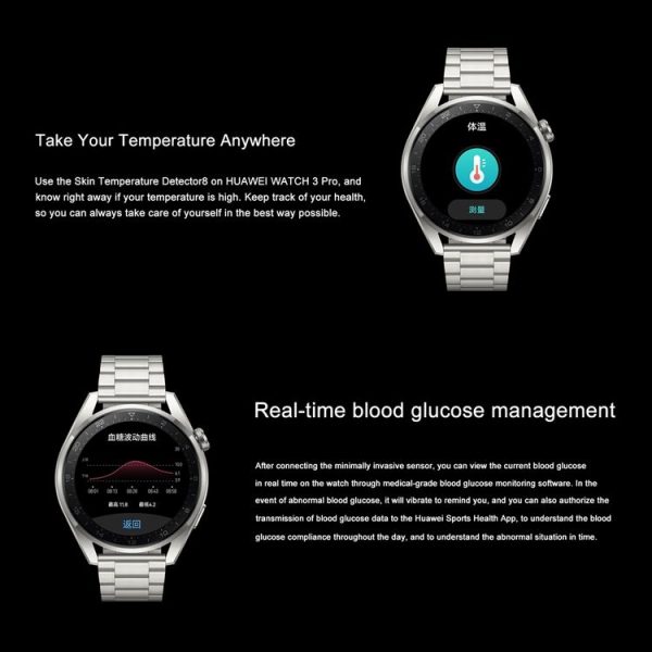 Original HUAWEI WATCH 3 Pro New Smart Sports Watch, Color: Fashion Brown - Image 10