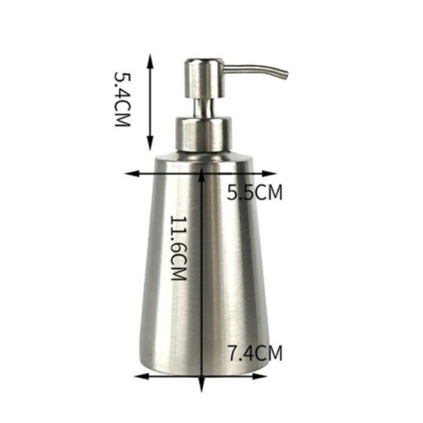 SH104 350ml Stainless Steel Dish Washing Liquid Bottle Hand Sanitizer Bottle Manual Soap Dispenser - Image 7