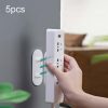 5pcs Outlet Holder Wall Mount Plug Board Socket Fixing Frame (White)