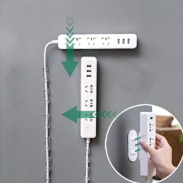 5pcs Outlet Holder Wall Mount Plug Board Socket Fixing Frame (White) - Image 5