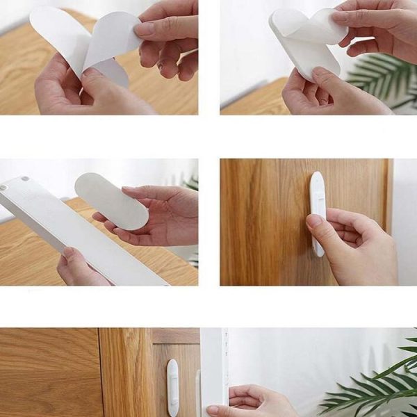 5pcs Outlet Holder Wall Mount Plug Board Socket Fixing Frame (White) - Image 7