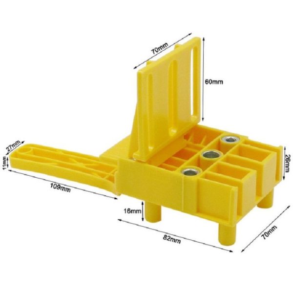 Straight Hole Punching Positioner Woodworking Tools (Yellow) - Image 3
