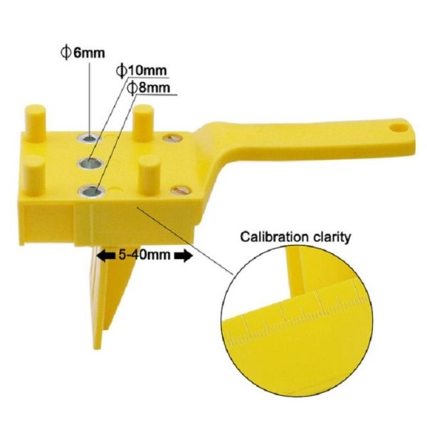 Straight Hole Punching Positioner Woodworking Tools (Yellow) - Image 5