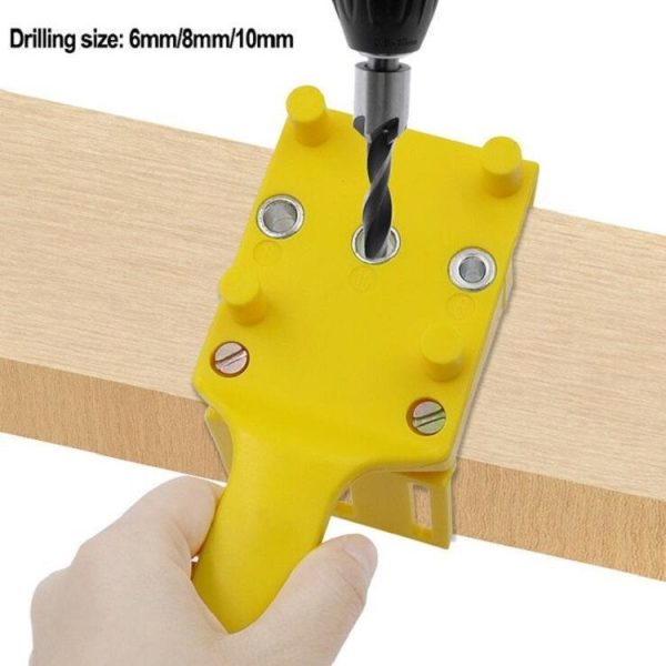 Straight Hole Punching Positioner Woodworking Tools (Yellow) - Image 6