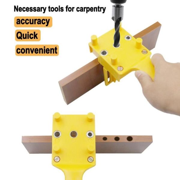 Straight Hole Punching Positioner Woodworking Tools (Yellow) - Image 7