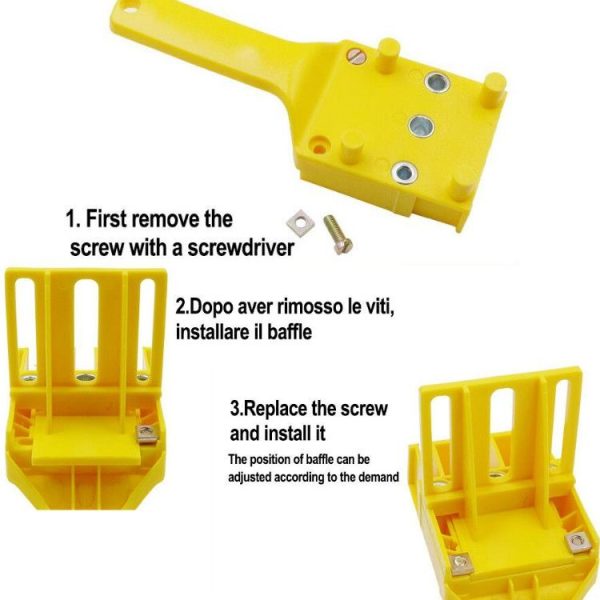 Straight Hole Punching Positioner Woodworking Tools (Yellow) - Image 8