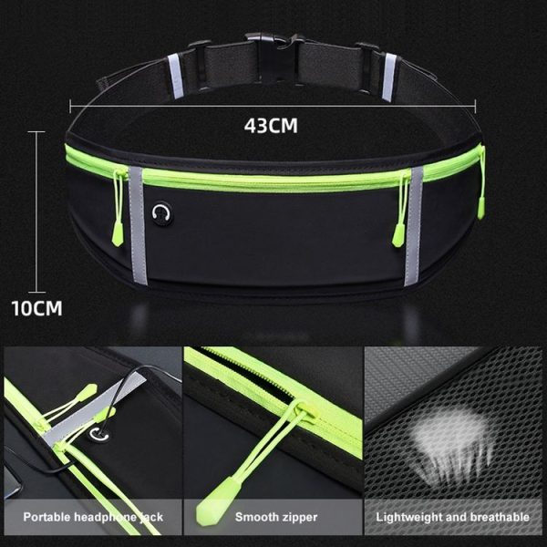 Outdoor Waterproof Belt Bag Sports Riding Mobile Phone Waist Bag, Size: 7 inch (Grey) - Image 3