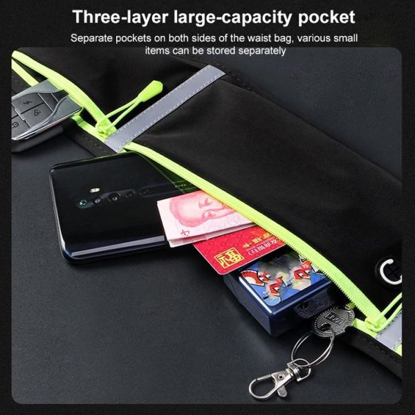 Outdoor Waterproof Belt Bag Sports Riding Mobile Phone Waist Bag, Size: 7 inch (Grey) - Image 4