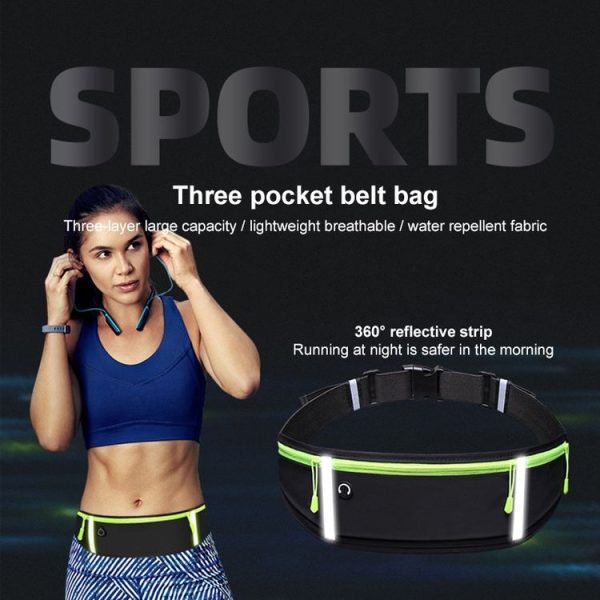 Outdoor Waterproof Belt Bag Sports Riding Mobile Phone Waist Bag, Size: 7 inch (Grey) - Image 6