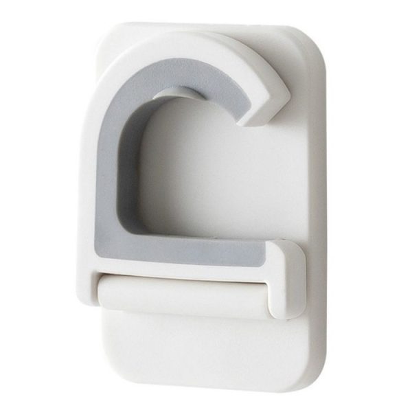 Mop Clip Bathroom Folding Hook Mop Hanger (White) - Image 3