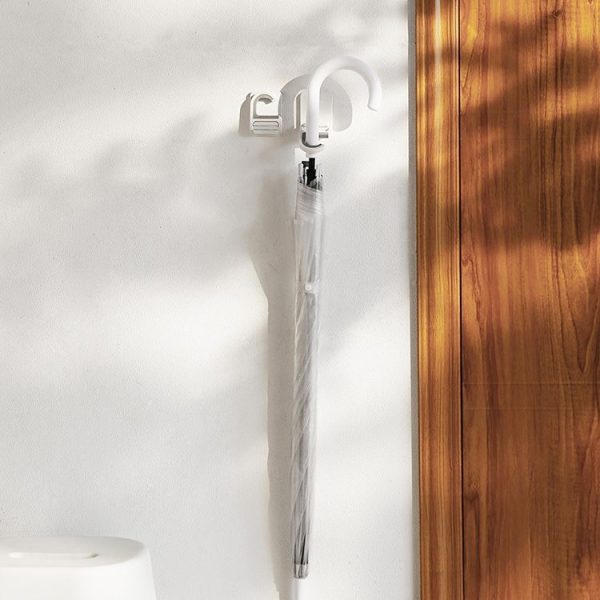 Mop Clip Bathroom Folding Hook Mop Hanger (White) - Image 6