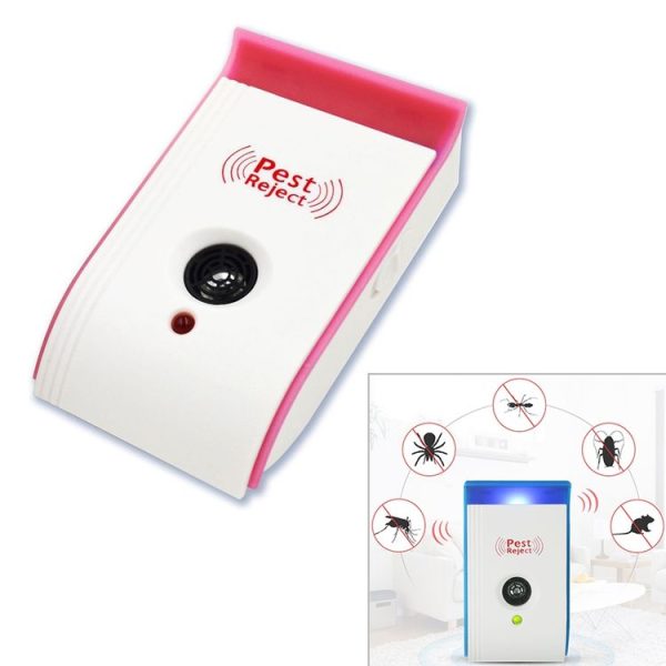 CT-2033 Electronic Ultrasonic Mosquito Pest Repeller with Night Light, Plug Type: EU Plug (Pink)