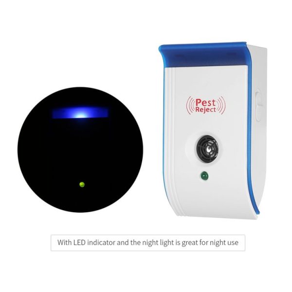 CT-2033 Electronic Ultrasonic Mosquito Pest Repeller with Night Light, Plug Type: EU Plug (Pink) - Image 6