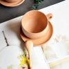 Beech Coffee Cup Wooden Water Cup Tea Cup with Handle, Style: Cup - Image 3