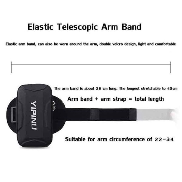 YIPINU Outdoor Multifunctional Arm Cycling Running Fitness Sports Phone Bag (Black) - Image 5