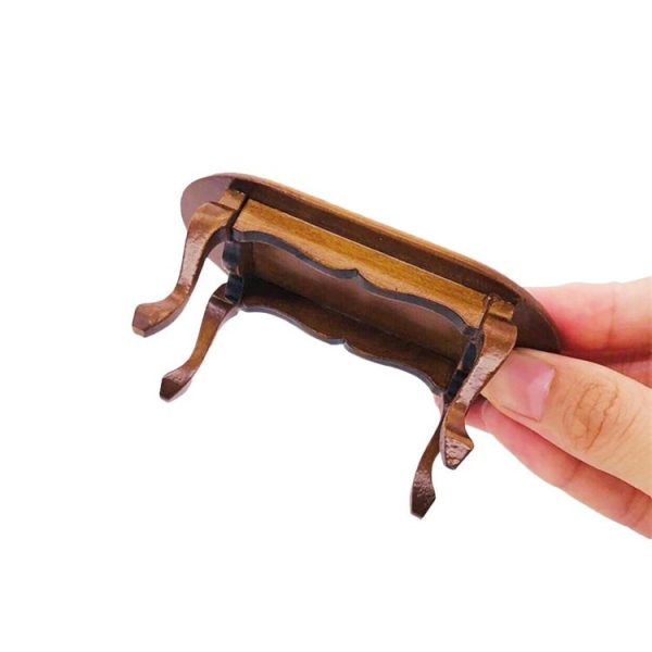 3 PCS Miniature Doll House European Retro Wooden Tea Table Children Play House Toys - Image 4