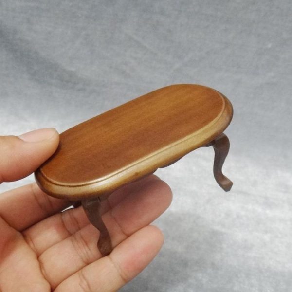 3 PCS Miniature Doll House European Retro Wooden Tea Table Children Play House Toys - Image 6