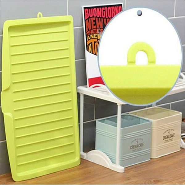 Multifunctional Drain Tray Plastic Rectangular Rack Kitchen Utensils (White) - Image 5