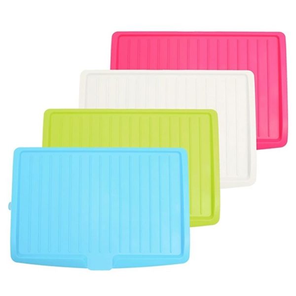 Multifunctional Drain Tray Plastic Rectangular Rack Kitchen Utensils (White) - Image 6