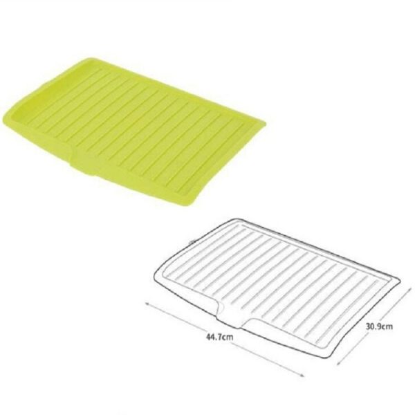 Multifunctional Drain Tray Plastic Rectangular Rack Kitchen Utensils (White) - Image 7