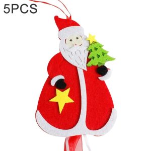 5 PCS New Year Christmas Ornaments Santa Pendant (Old Man)