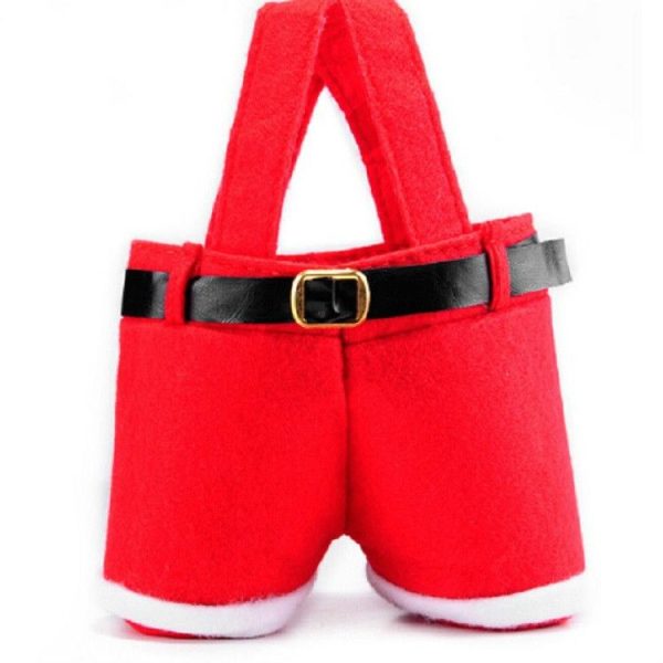 Santa Claus Suspenders Pants Candy Bottle Gift Bag Decoration - Image 2