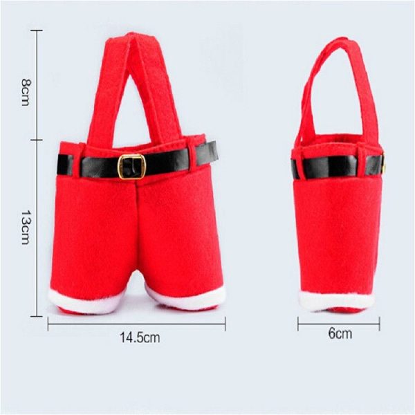 Santa Claus Suspenders Pants Candy Bottle Gift Bag Decoration - Image 6