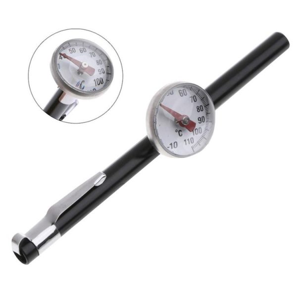 2 PCS Probe Type Household Food Thermometers for Measuring Liquid Food (Silver black)