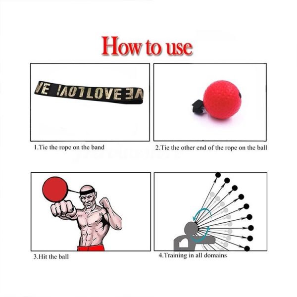 4 in 1 Household Boxing Ball Head-mounted Speed Training Reaction Ball Set - Image 4