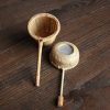 Bamboo Woven Creative Filter Reusable Filter Tea Colander Gadget, Style: Rattan Tea Drain with Handle - Image 5