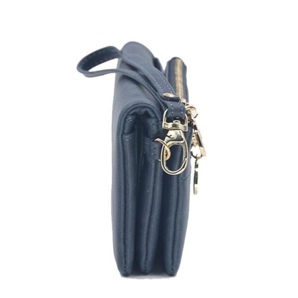 Women Long Wallet Female High Capacity Double Zippers Clutch Purse (Rose Red) - Image 5