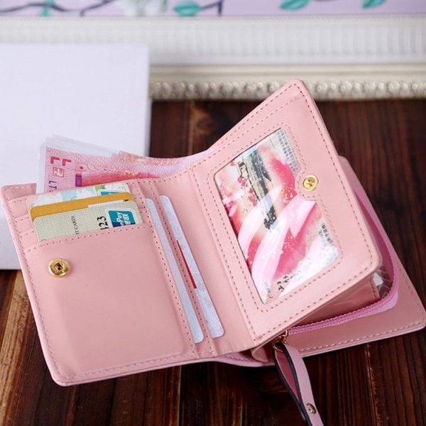 Cartoon Cat Cute Lady Wallet Card Pocket Coin Purse (Royal Blue) - Image 8