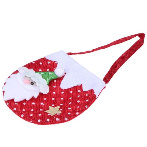 2 PCS Christmas Gift Bag Candy Bag Christmas Tree Pendant Christmas Decoration (Old Man) - Image 3
