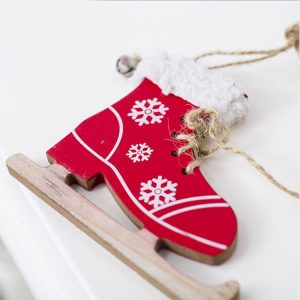 2 PCS Christmas Home Decoration Supplies Creative Skates Pendant, Color: Red