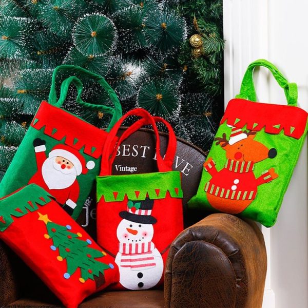 Christmas Portable Candy Dessert Gift Bag Party Home Decoration (Christmas Tree) - Image 5