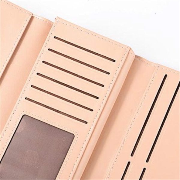 Casual Fashion Bow Buckle Large Capacity Multi-card Wallet Clutch (Black) - Image 6