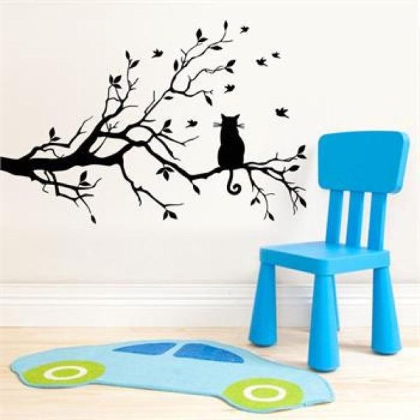 Twig Bird Carved Wall Sticker Bedroom Children Room Background Decoration Sticker - Image 4