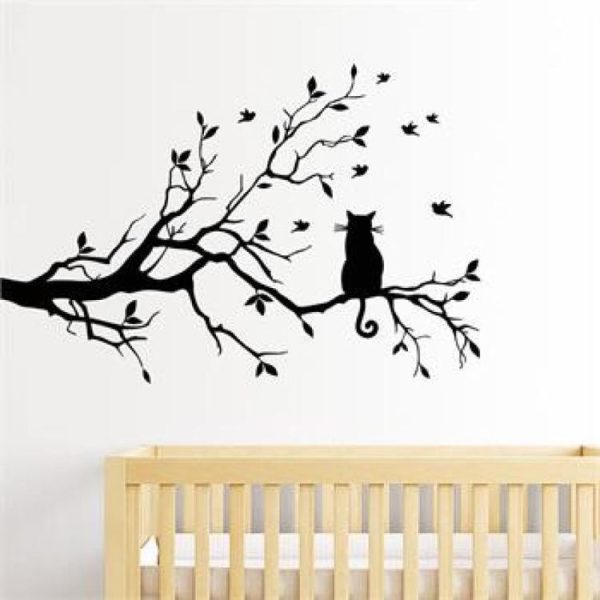 Twig Bird Carved Wall Sticker Bedroom Children Room Background Decoration Sticker - Image 5