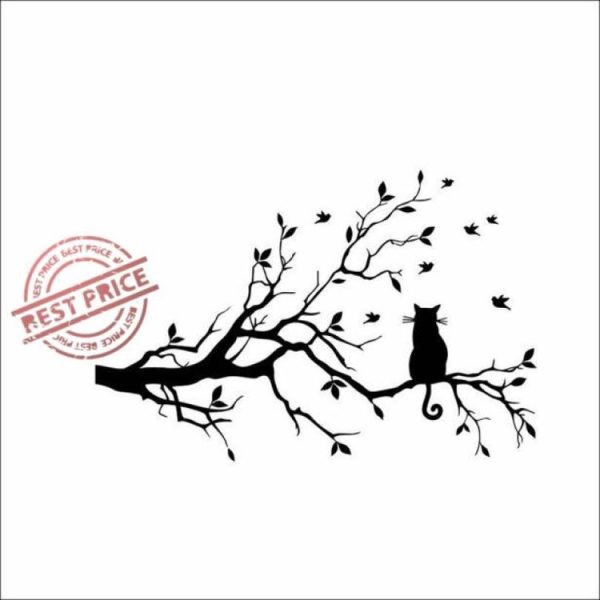 Twig Bird Carved Wall Sticker Bedroom Children Room Background Decoration Sticker - Image 6