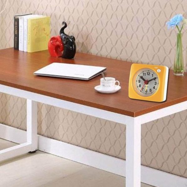 Bedside Mute Alarm Clock With Light & Snooze Function (Gray) - Image 6