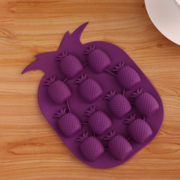 5 PCS Pineapple Creative Silicone Ice Tray Ice Maker Ice Mold, Random Color Delivery - Image 3