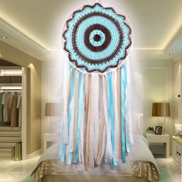 Creative Lace Hand-Woven Crafts Tassel Dream Catcher Home Car Wall Hanging Decoration - Image 2