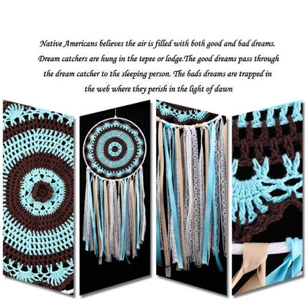 Creative Lace Hand-Woven Crafts Tassel Dream Catcher Home Car Wall Hanging Decoration - Image 4