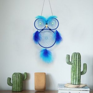 Creative Hand-woven Crafts Dream Catcher Home Car Wall Hanging Decoration, Specification: Sapphire 20 cm