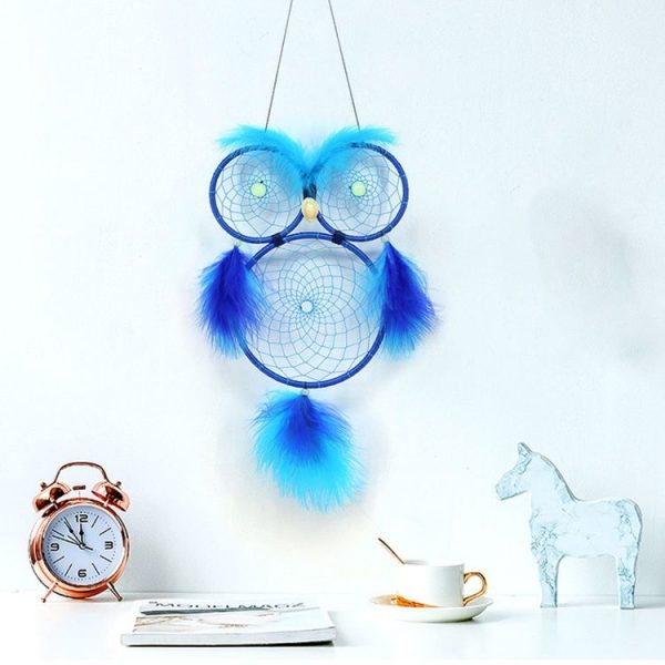 Creative Hand-woven Crafts Dream Catcher Home Car Wall Hanging Decoration, Specification: Sapphire 20 cm - Image 3