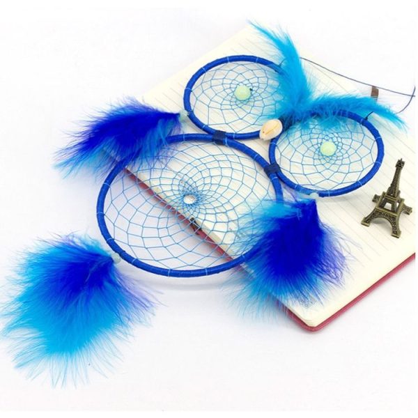 Creative Hand-woven Crafts Dream Catcher Home Car Wall Hanging Decoration, Specification: Sapphire 20 cm - Image 4