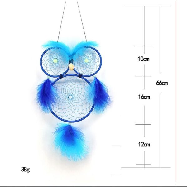 Creative Hand-woven Crafts Dream Catcher Home Car Wall Hanging Decoration, Specification: Sapphire 20 cm - Image 5