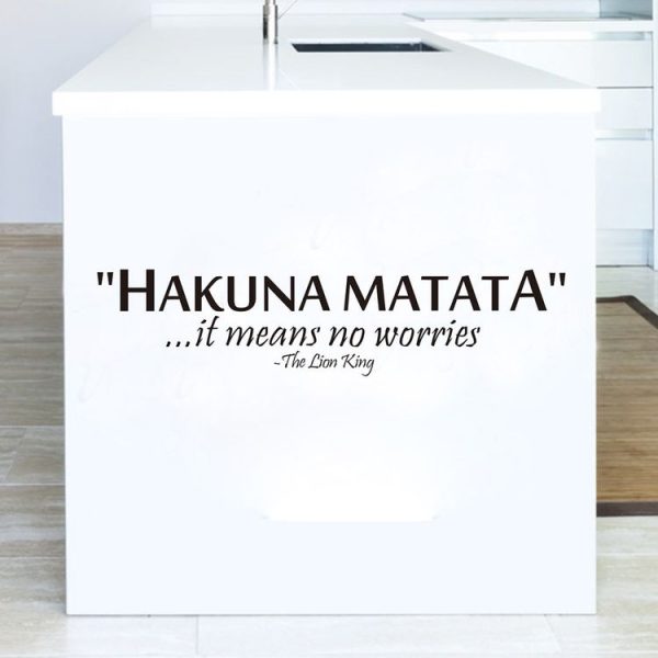 Hakuna Matata English Letter Home Decorative Declas Removable Vinyl Wall Art Stickers - Image 3