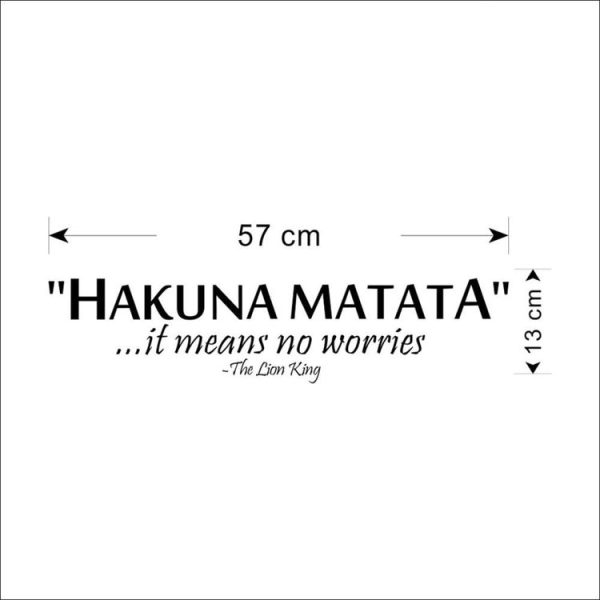 Hakuna Matata English Letter Home Decorative Declas Removable Vinyl Wall Art Stickers - Image 4