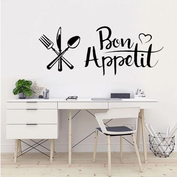 DIY Knife And Fork Removable Wall Decal Family Mural Art 3D Home Decor - Image 5